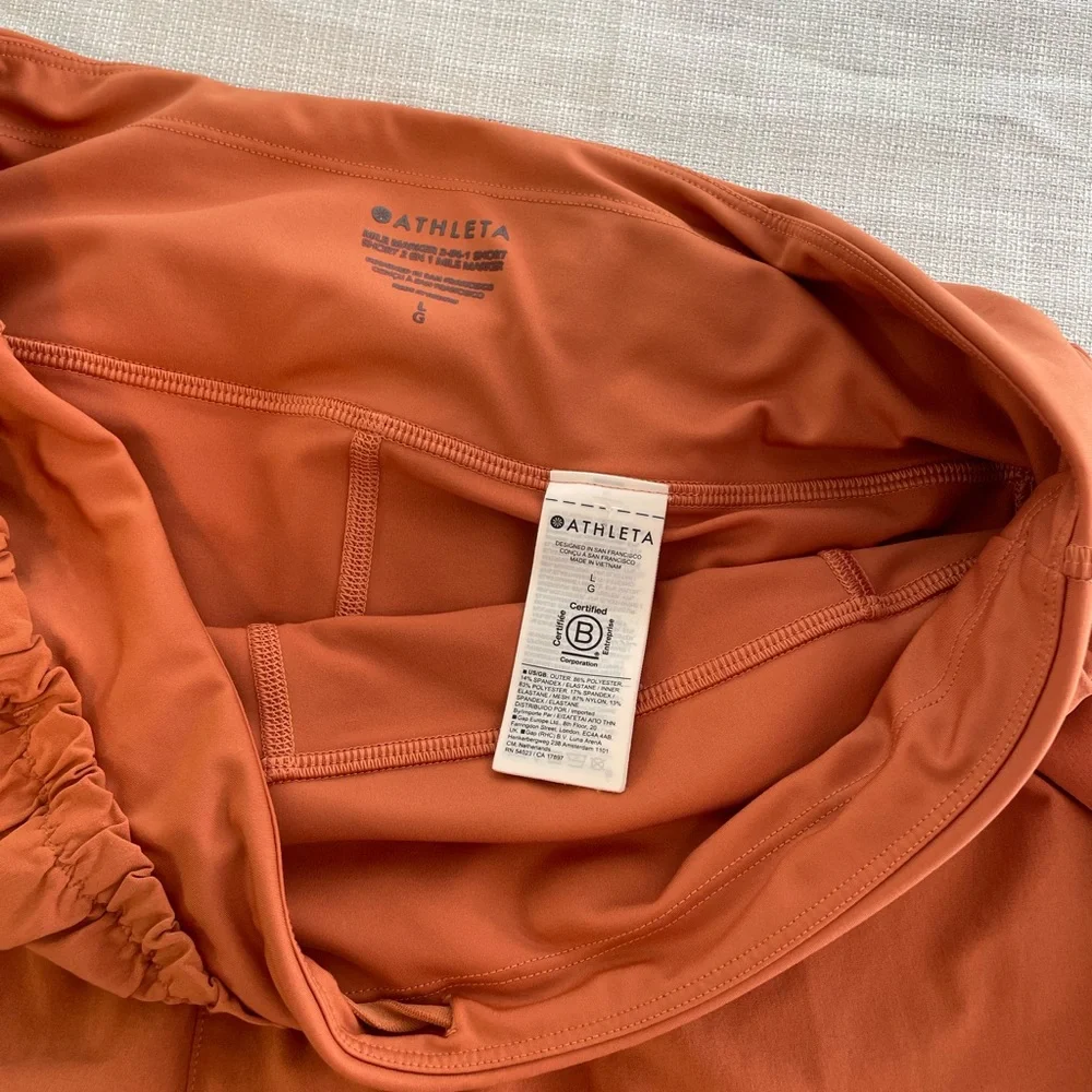 Athleta Women's Rust Orange Skorts - Picture 2 of 7